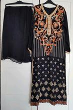 Maat M zwart nieuw geborduurde Indiase Marokkaanse jurk pak, Nieuw, Maat 38/40 (M), Ophalen of Verzenden, Zwart