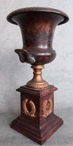 GEPATINEERDE BRONZEN EMPIRE VAAS, Brons Art, Ophalen of Verzenden, Brons