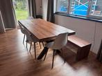 Eettafel set met bank en 4 stoelen, Huis en Inrichting, Tafels | Eettafels, Ophalen, 200 cm of meer, 50 tot 100 cm, Zo goed als nieuw