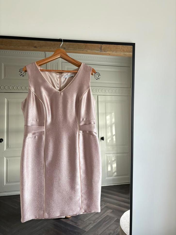 Jacques Vert jurk champagne lichtroze maat 42, Kleding | Dames, Jurken, Zo goed als nieuw, Maat 42/44 (L), Roze, Knielengte, Ophalen of Verzenden