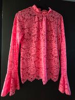 Roze kanten blouse met lange mouwen - Maat M, Kleding | Dames, Blouses en Tunieken, Maat 38/40 (M), Ophalen of Verzenden, Roze