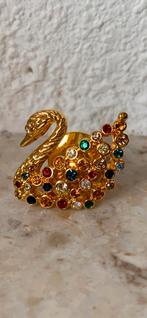 Swarovski pin Zwaan Broche uit 1995, Ophalen of Verzenden, Zo goed als nieuw, Overige materialen