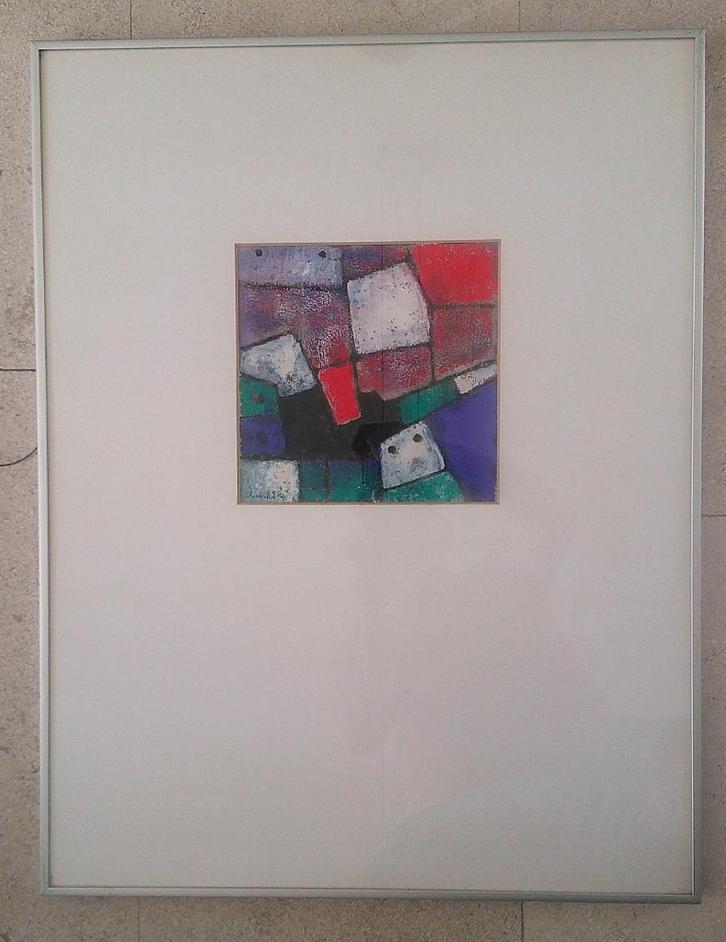 Kubisme - 1984 - Jacoba Babtisten 1924-2014 Gron. - Baarn, Antiek en Kunst, Kunst | Schilderijen | Klassiek, Ophalen of Verzenden