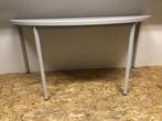 2 Halvemaan Sidetables, Huis en Inrichting, Tafels | Sidetables, Gebruikt, 100 tot 150 cm, Ophalen of Verzenden, Metaal