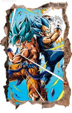 3D muursticker poster van dragonball Z, Ophalen of Verzenden, Nieuw, Wanddecoratie