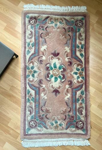 Vintage handgeknoopt Aubusson vloerkleed beschikbaar voor biedingen
