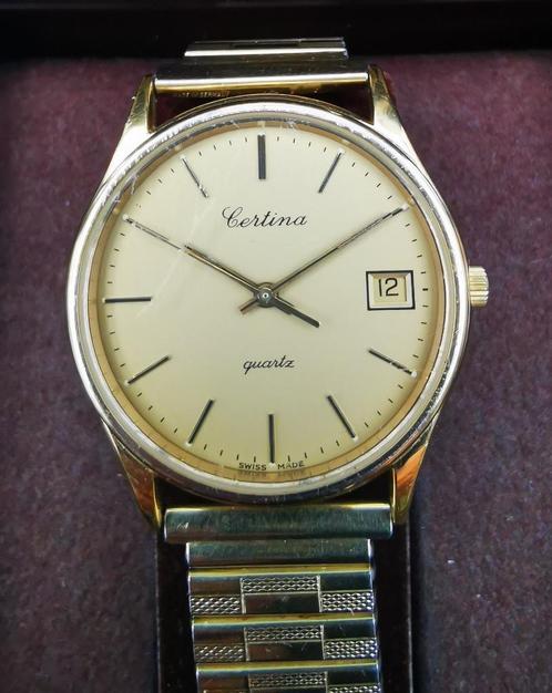 VINTAGE LUXE SWISS Doublé QUARTZ HORLOGE CERTINA 1982, Sieraden, Tassen en Uiterlijk, Horloges | Antiek, Polshorloge, Overige merken