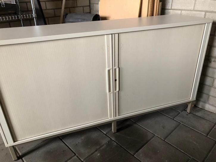 Archiefkast met roldeuren, laag en lang, Huis en Inrichting, Kasten | Roldeurkasten en Archiefkasten, Gebruikt, Minder dan 100 cm