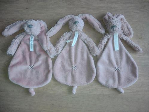 Happy Horse knuffeldoekje Richie oud roze 3x, Kinderen en Baby's, Speelgoed | Knuffels en Pluche, Zo goed als nieuw, Konijn, Ophalen of Verzenden