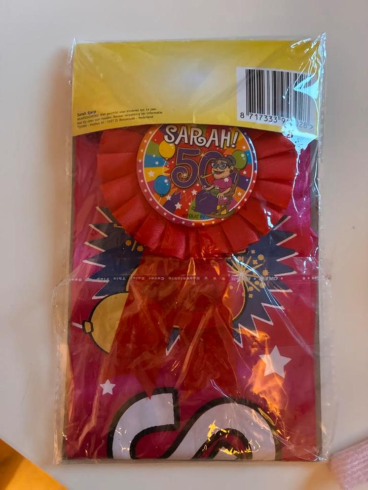 Sarah 50 jaar versiering, Hobby en Vrije tijd, Feestartikelen, Nieuw, Feestartikel, Abraham of Sarah, Ophalen