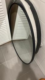 Grote ronde spiegel - 80cm - Zwarte rand, Huis en Inrichting, Woonaccessoires | Spiegels, Ophalen, Gebruikt, Rond, 75 tot 100 cm