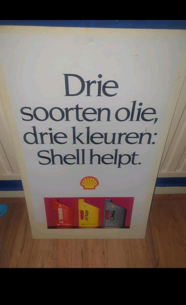 Shell reclamebord - groot formaat, Verzamelen, Merken en Reclamevoorwerpen, Zo goed als nieuw, Reclamebord, Ophalen of Verzenden