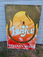 Vintage Bier Reclameborden - Lucifer & Dentergems, Ophalen of Verzenden