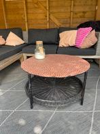 Leuke rotan salontafel, Tuin en Terras, Tuintafels, Ophalen, Gebruikt, Rond, Aluminium