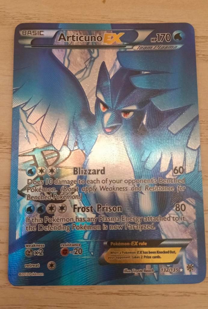 Articuno EX Full Art 132/135 Pokémon Plasma Storm, Hobby en Vrije tijd, Verzamelkaartspellen | Pokémon, Nieuw, Losse kaart, Ophalen of Verzenden