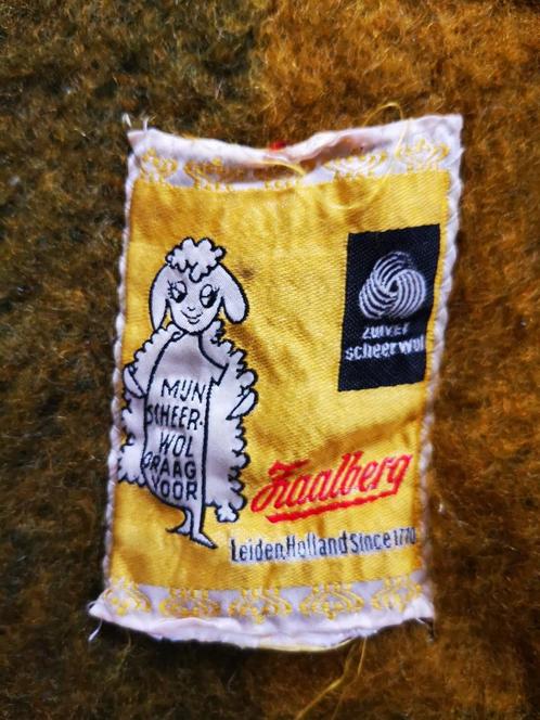 vintage Zaalberg 100% zuiver scheerwol wollen deken 215*142, Huis en Inrichting, Woonaccessoires | Plaids en Woondekens, Zo goed als nieuw