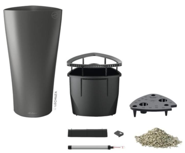 Lechuza DELTA Premium 40 – Plantenbak met Bewateringssysteem, Tuin en Terras, Bloembakken en Plantenbakken, Gebruikt, Kunststof