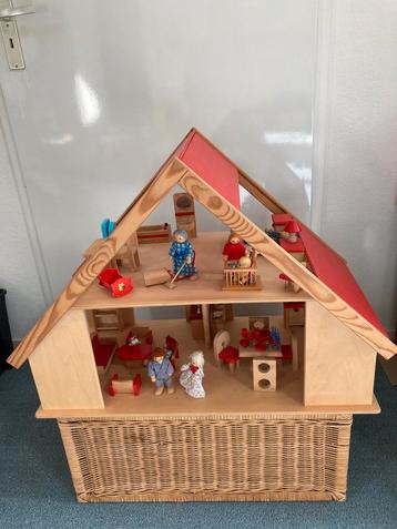 Poppenhuis groot Compleet! beschikbaar voor biedingen