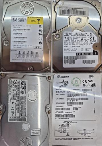 retro SCSI en IDE/ATA HDD's 3.5 inch beschikbaar voor biedingen