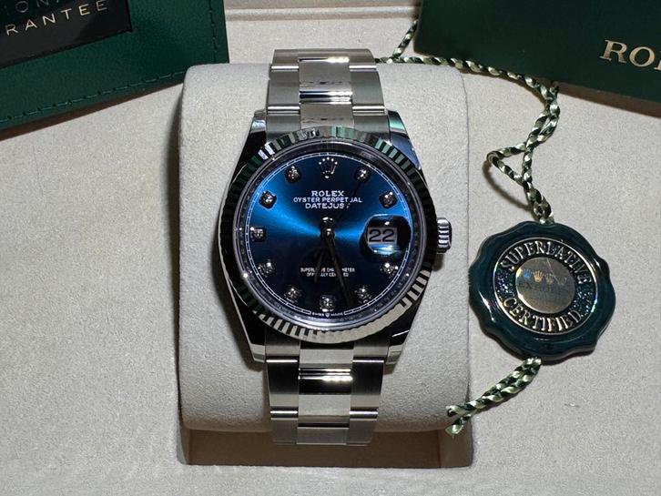 Rolex Datejust 36 Wit Rolesor Diamanten - Nieuw!, Sieraden, Tassen en Uiterlijk, Horloges | Heren, Nieuw, Polshorloge, Rolex, Goud