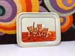 Vintage retro dienblad met poesjes katten poes, Huis en Inrichting, Woonaccessoires | Dienbladen, Gebruikt, Geen, Ophalen of Verzenden