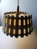 Vintage/retro hanglamp. Rotan/hout/stof., Hout, Gebruikt, Vintage/Retro, Ophalen of Verzenden