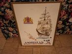 Amsterdam '85 Zeilschip Borduurwerk Ingelijst, Ophalen of Verzenden