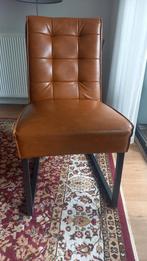 4 bruin lederlook eetkamerstoelen, Ophalen of Verzenden, Zo goed als nieuw, Vijf, Zes of meer stoelen