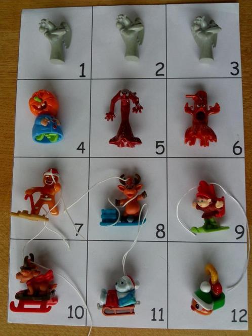 Blad 9 verrassingsei figuurtje Kerst Halloweenv, Verzamelen, Verrassingseieren, Gebruikt, Ophalen of Verzenden
