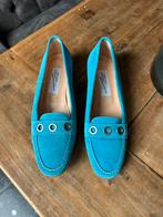 Instappers - Antonio Paolo - mt 37,5 - blauw - suède - Zgan, Kleding | Dames, Schoenen, Ophalen of Verzenden, Zo goed als nieuw