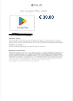 Cadeaubon google play, Eén persoon, Cadeaubon, Overige typen