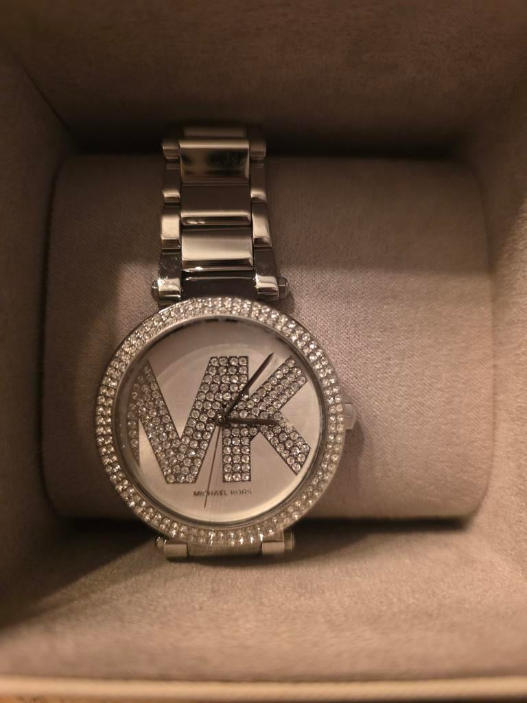 Michael Kors Dameshorloge met Strass, Sieraden, Tassen en Uiterlijk, Horloges | Dames, Staal, Staal, Fossil, Polshorloge