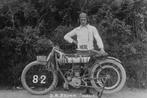 Humber factory racer Dougie Brown 1914 foto, Verzenden, Foto, Nieuw, Voor 1940