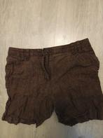 Bruine H&M Linnen Shorts Maat 38, H&M, Ophalen of Verzenden, Zo goed als nieuw, Maat 36 (S)