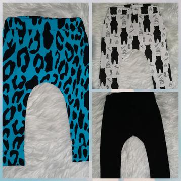 3x broekjes maat 92 Handmade draakjes, Rockstarz, etc ripped beschikbaar voor biedingen