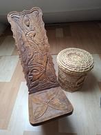 Vintage Houten stoel uit Haïti, 50 jaar oud, Ophalen of Verzenden