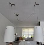 Glazen Eettafellampen - In Hoogte Verstelbaar, Huis en Inrichting, Lampen | Hanglampen, Gebruikt, Ophalen of Verzenden, Glas, 75 cm of meer