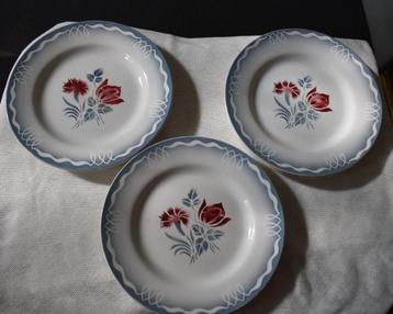 6 vintage diner/platte borden korenbloem beschikbaar voor biedingen