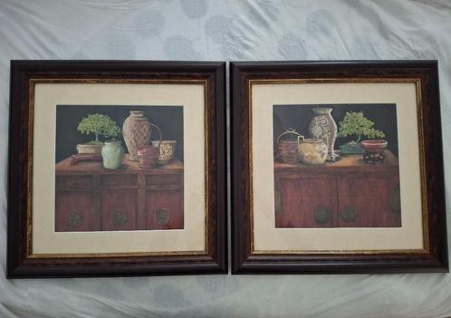 Decoratieve schilderijen met glasplaat (set twee stuks), Huis en Inrichting, Woonaccessoires | Schilderijen, Tekeningen en Foto's