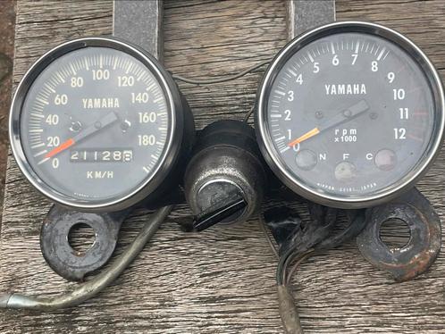 YAMAHA ds6 oerenteller + kilometerteller 1969 + contactslot, Motoren, Onderdelen | Yamaha, Gebruikt, Ophalen of Verzenden