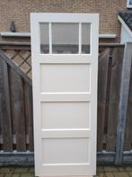 Paneeldeur jaren dertig 4 vaks opgeknapt, Doe-het-zelf en Verbouw, Ophalen, Gebruikt, 80 tot 100 cm, Binnendeur