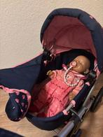 Bayer Poppenwagen - Blauw met rose hartjes, Ophalen of Verzenden, Gebruikt, Kinderwagen, Overige merken