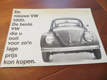 Folder Volkswagen Kever 1967, De nieuwe VW 1200 beschikbaar voor biedingen