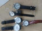 Vijf horloge, Leer, Staal, Ophalen of Verzenden, Zo goed als nieuw