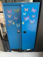 IKEA Kinderkast Blauw - Vlinders!, Huis en Inrichting, Ophalen, Kunststof, Gebruikt, 100 tot 150 cm