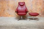 ZGANieuw Leolux Cream design relaxfauteuil + hocker, Huis en Inrichting, Fauteuils, Stof, Leolux, Leolux, Design