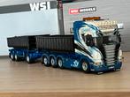 Tekno Scania R620 V8 containercombi Thurhagens, Ophalen of Verzenden, Zo goed als nieuw, Bus of Vrachtwagen, Tekno