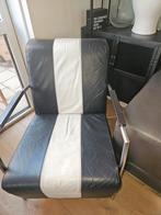gratis zwart wit leren fauteuil montel, Huis en Inrichting, Fauteuils, Ophalen, Gebruikt