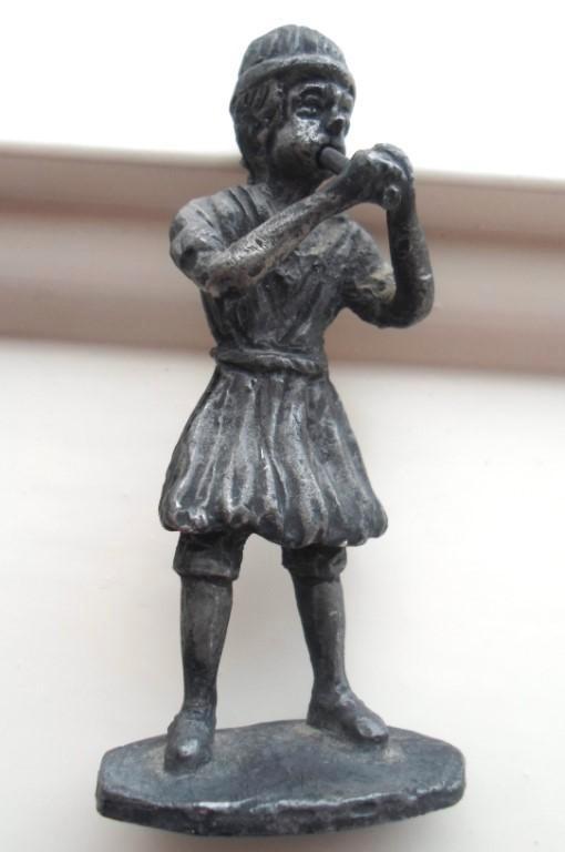 Tinnen beeld Fluitspeler., Antiek en Kunst, Antiek | Tin, Ophalen of Verzenden