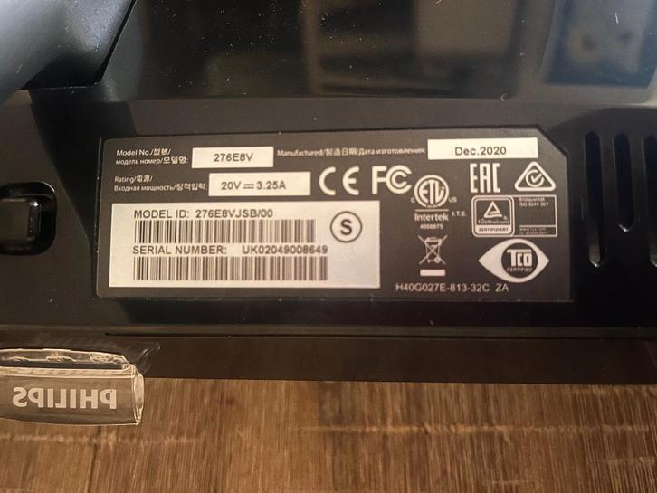 Philips beeldscherm 276E8V zwart, Computers en Software, Monitoren, Gebruikt, 60 Hz of minder, DisplayPort, HDMI, Hoofdtelefoonaansluiting